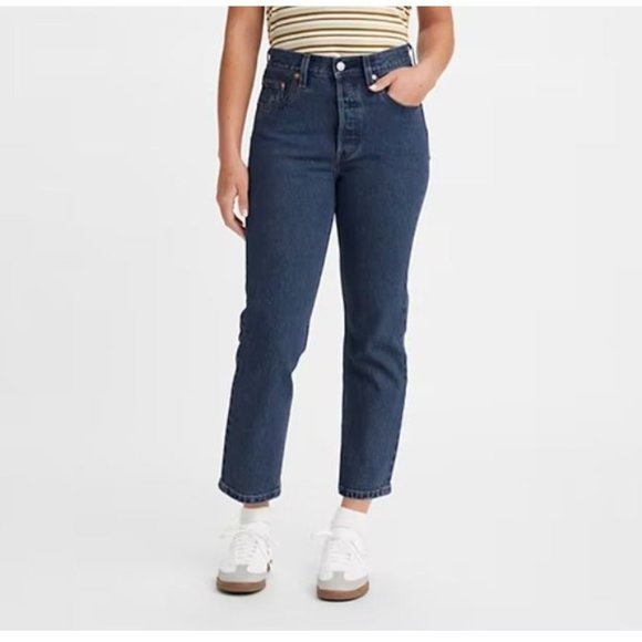 Levi's® Premium 501® ORIGINAL CROPPED JEANS size 28x28 - Picture 8 of 12